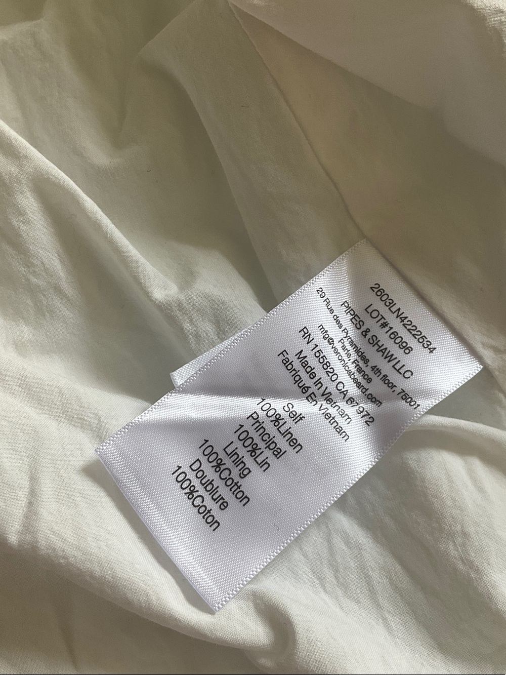 Veronica Beard White Linen Button-Front Midi Dress - Picture 7 of 7